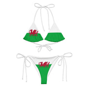 Bikini drapeau pays de galles à cordon recyclé orné