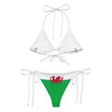 Bikini drapeau pays de galles à cordon recyclé orné