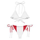 Bikini drapeau pérou à cordon recyclé orné confortable