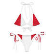 Bikini drapeau pérou à cordon recyclé orné confortable