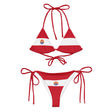 Bikini drapeau polynésie française cordon recyclé orné