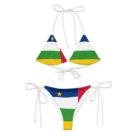 Bikini drapeau république centrafricaine à cordon recyclé