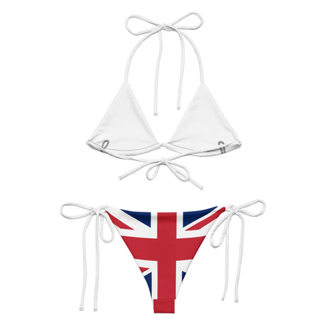 Bikini drapeau royaume-uni cordon recyclé orné confort