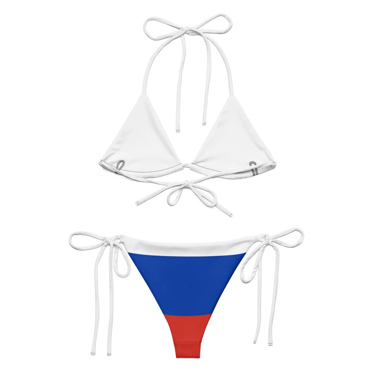Bikini drapeau russie cordon recyclé et impression all over