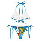 Bikini drapeau saint-pierre-et-miquelon cordon recyclé