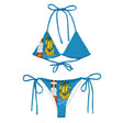 Bikini drapeau saint-pierre-et-miquelon cordon recyclé