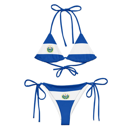 Bikini drapeau salvador cordon recyclé orné confort uv