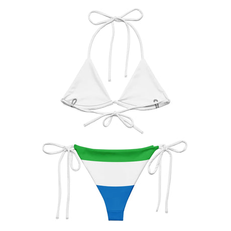 Bikini drapeau sierra leone à cordon recyclé imprimé