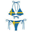 Bikini drapeau suède à cordon recyclé orné confortable