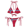 Bikini drapeau svalbard cordon recyclé imprimé confortable