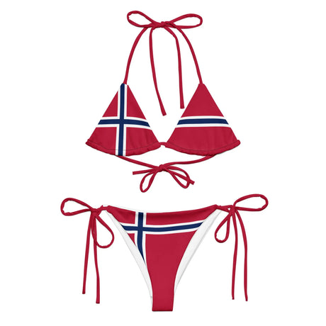 Bikini drapeau svalbard cordon recyclé imprimé confortable