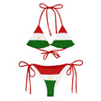 Bikini drapeau tadjikistan à cordon recyclé orné