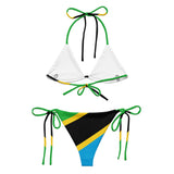Bikini drapeau tanzanie cordon recyclé impression all over