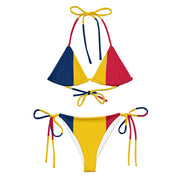 Bikini drapeau tchad à cordon recyclé orné confortable