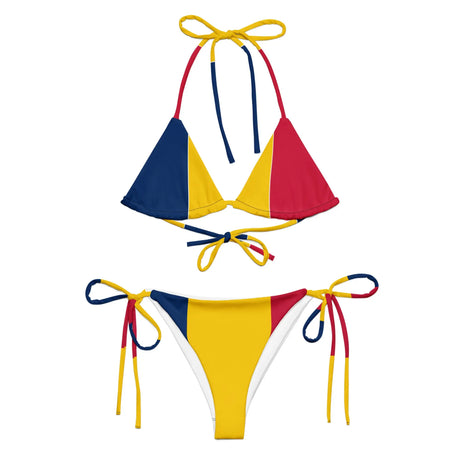 Bikini drapeau tchad à cordon recyclé orné confortable