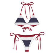 Bikini drapeau thaïlande à cordon recyclé orné durable