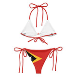 Bikini drapeau timor oriental cordon recyclé orné