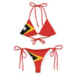 Bikini drapeau timor oriental cordon recyclé orné