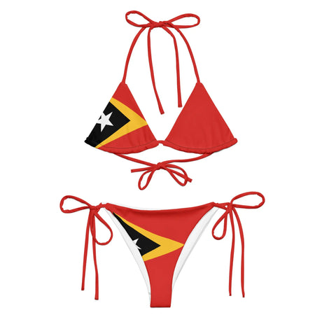 Bikini drapeau timor oriental cordon recyclé orné