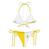 Bikini drapeau vatican à cordon recyclé orné confort uv