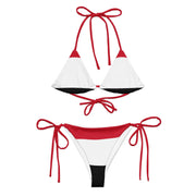 Bikini drapeau yémen à cordon recyclé orné confortable