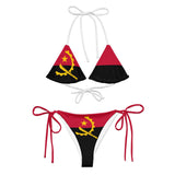 Bikini femme angola cordon recyclé orné impression all over