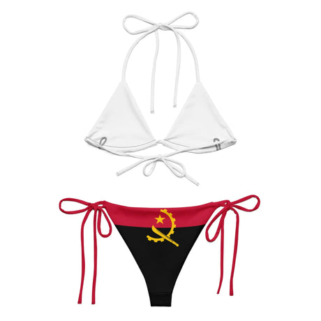 Bikini femme angola cordon recyclé orné impression all over