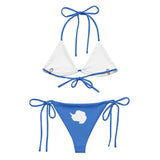 Bikini femme antarctique cordon recyclé impression all over