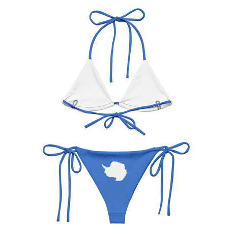Bikini femme antarctique cordon recyclé impression all over