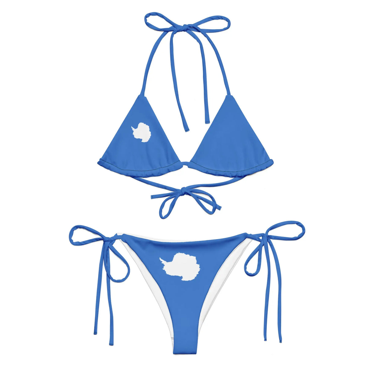 Bikini femme antarctique cordon recyclé impression all over