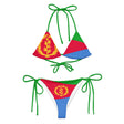 Bikini femme érythrée à cordon recyclé orné confortable