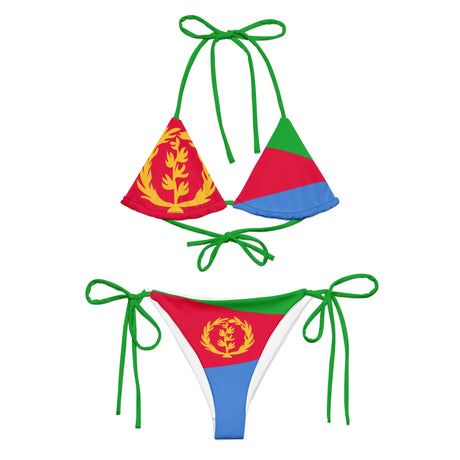 Bikini femme érythrée à cordon recyclé orné confortable