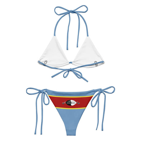 Bikini femme eswatini cordon recyclé orné impression all over