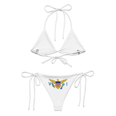 Bikini femme îles vierges cordon recyclé orné confort