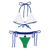 Bikini femme lesotho impression all over cordon recyclé orné