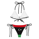 Bikini femme libye impression all over cordon recyclé orné
