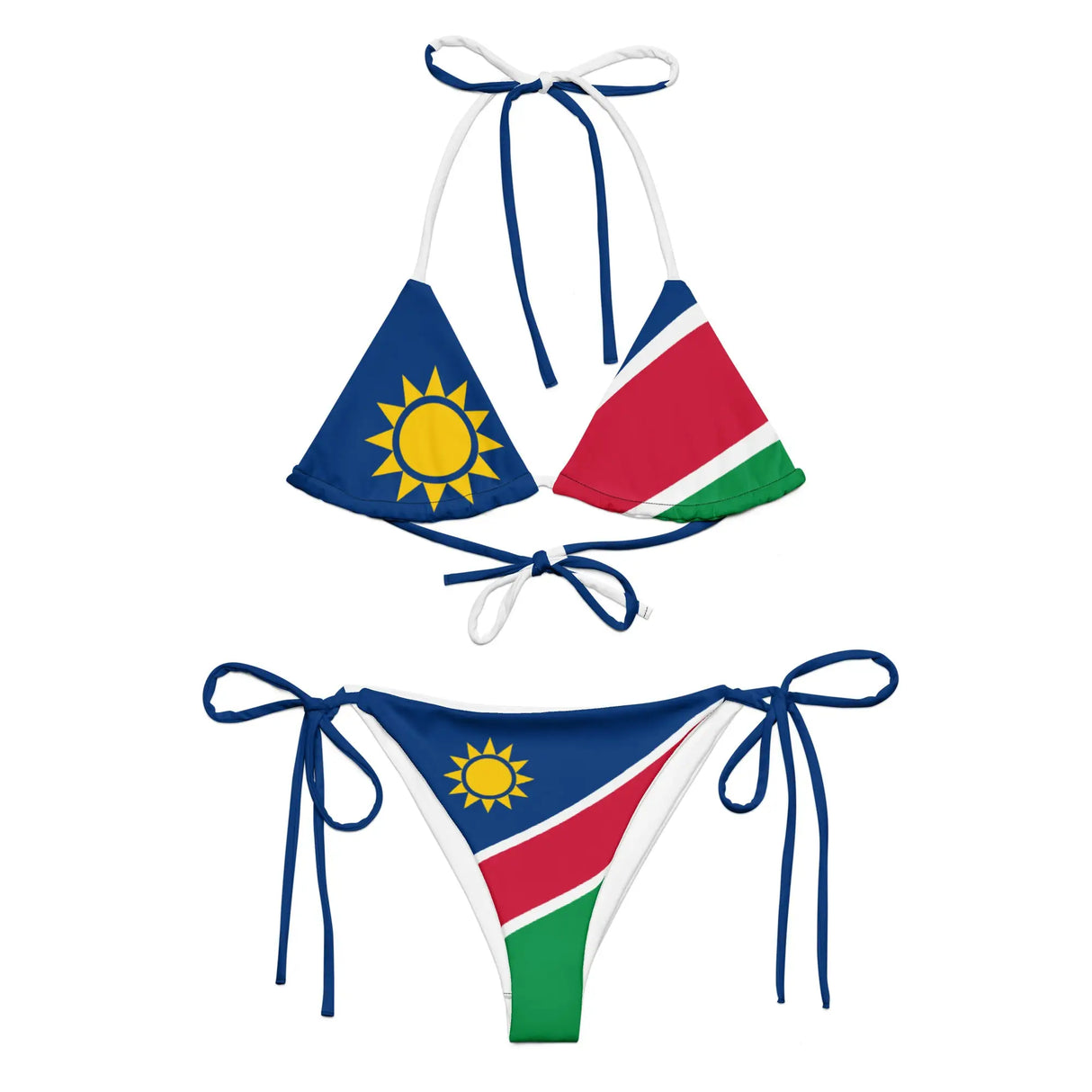 Bikini femme namibie cordon recyclé orné impression all over