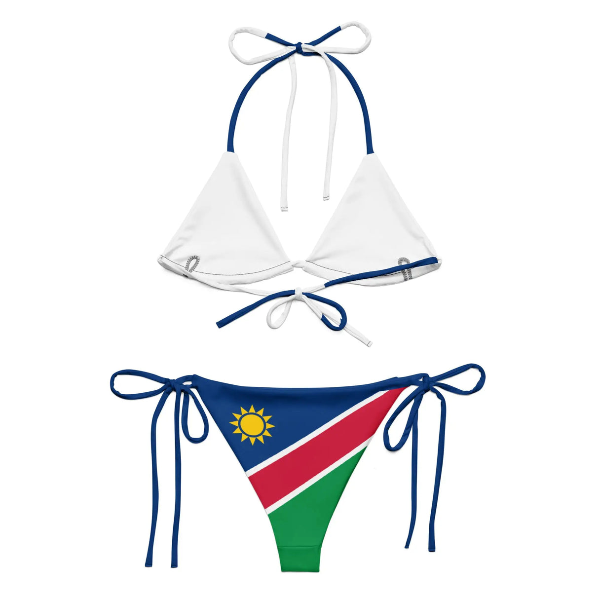 Bikini femme namibie cordon recyclé orné impression all over