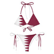 Bikini femme qatar cordon recyclé orné impression all over