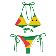 Bikini femme sao tomé-et-principe cordon recyclé orné
