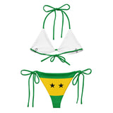 Bikini femme sao tomé-et-principe cordon recyclé orné