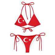 Bikini femme turquie cordon recyclé orné protection uv