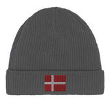 Bonnet coton danemark broderie drapeau respirabilité optimale