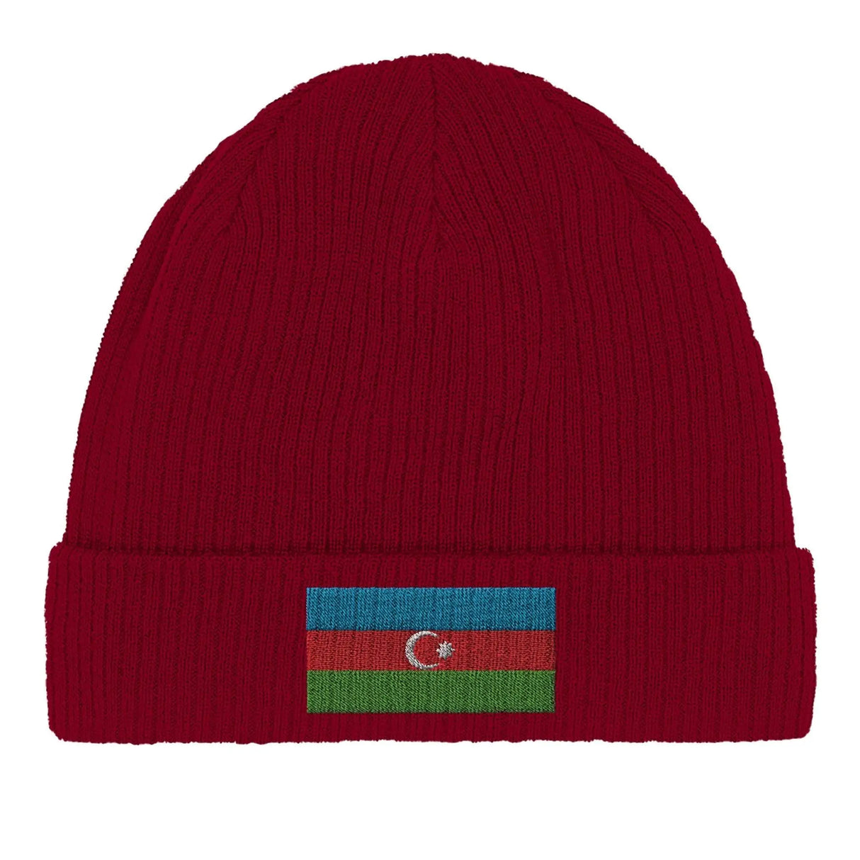 Bonnet coton drapeau azerbaïdjan broderie respirabilité