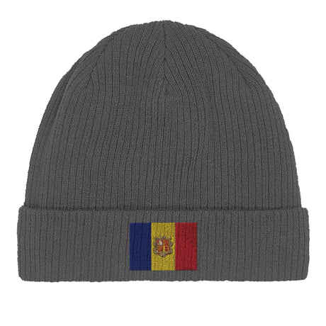 Bonnet coton drapeau d’andorre broderie pour adultes