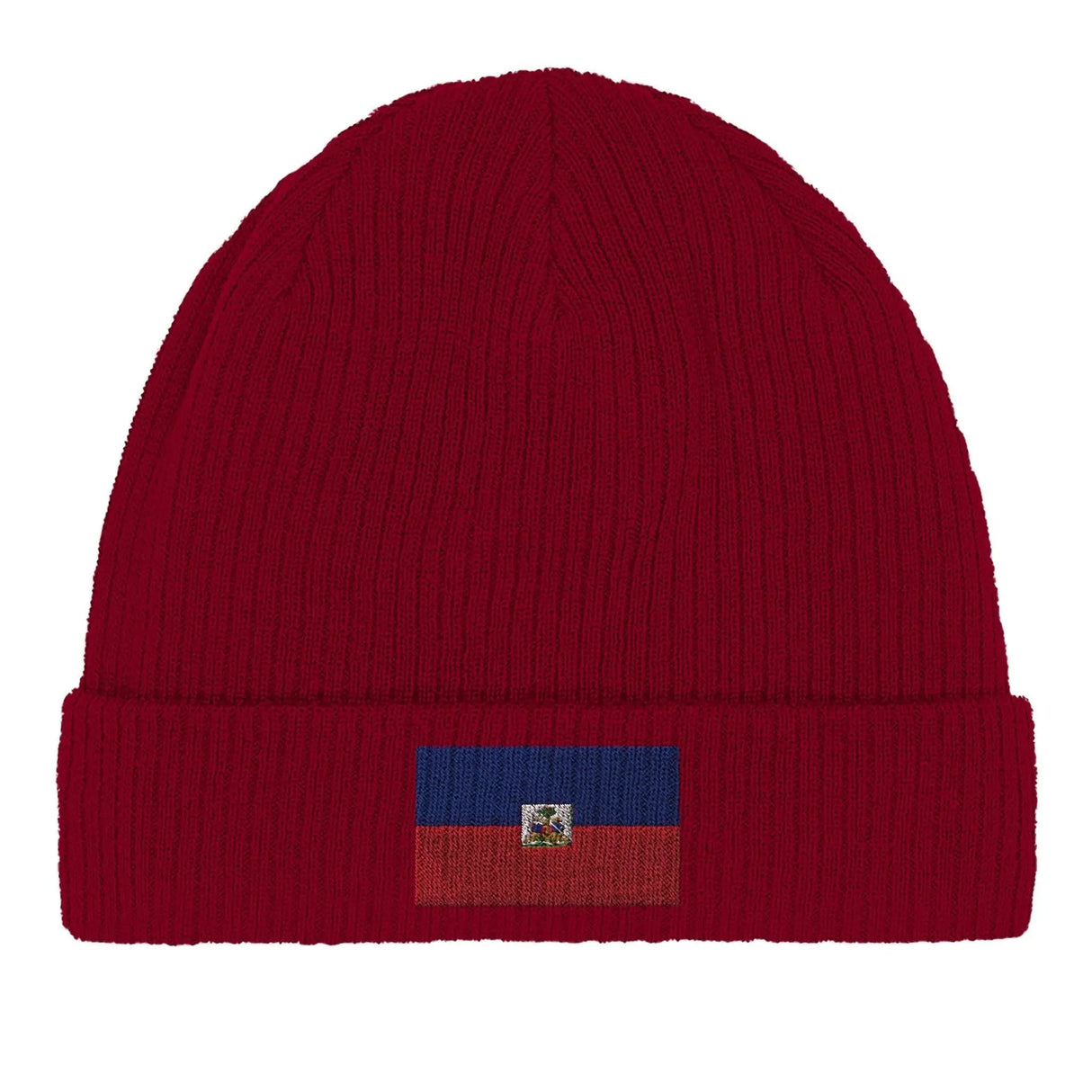 Bonnet coton drapeau d’haïti broderie usage quotidien