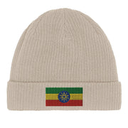 Bonnet coton drapeau éthiopie broderie couleurs vives