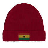 Bonnet coton drapeau ghana broderie pour usage quotidien