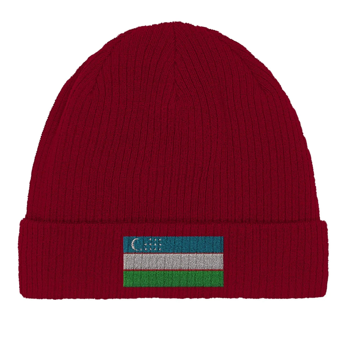 Bonnet coton drapeau ouzbékistan broderie respirant