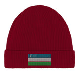 Bonnet coton drapeau ouzbékistan broderie respirant